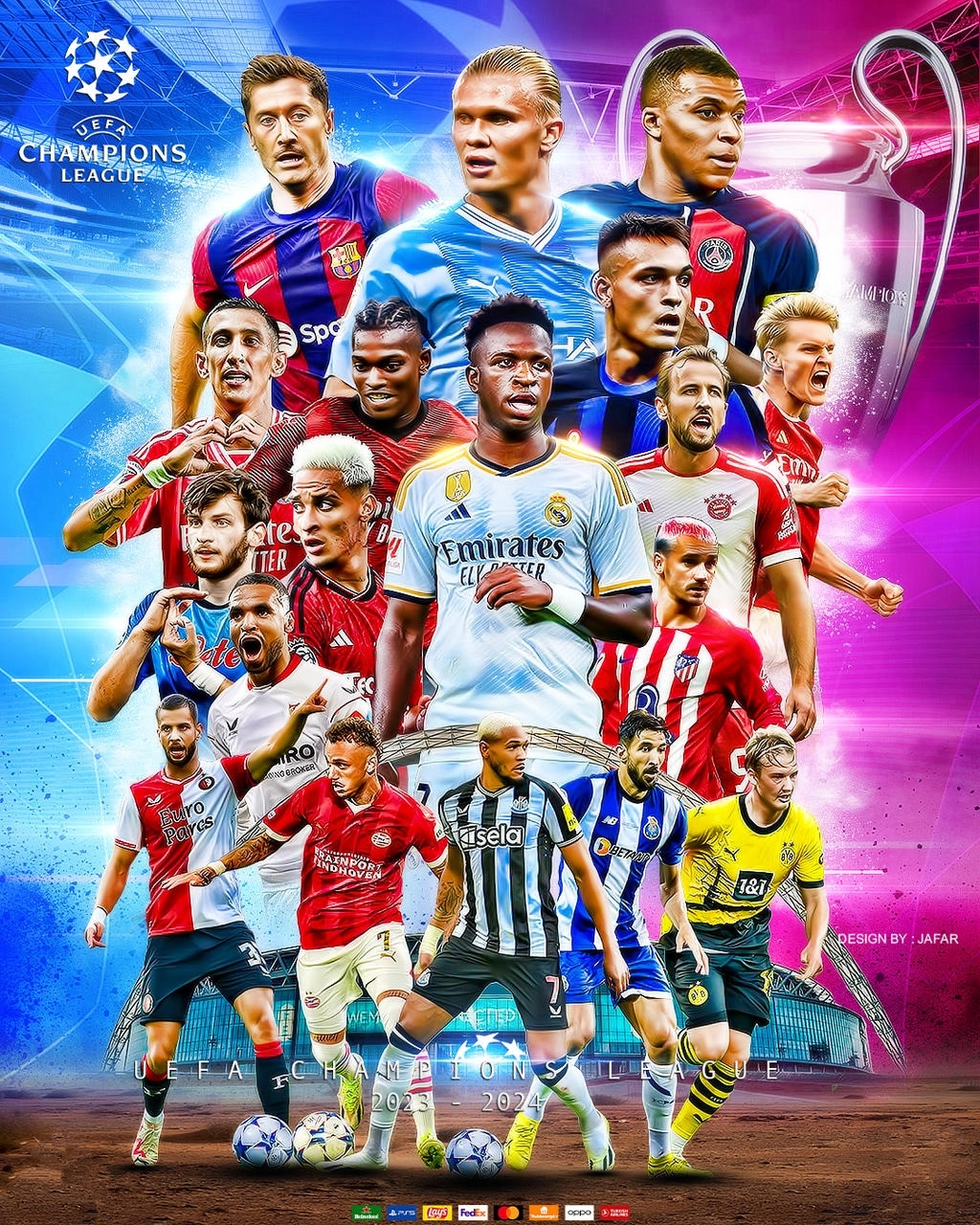 Champions League Stars live sports coverage included with GEARS TV IPTV subscription